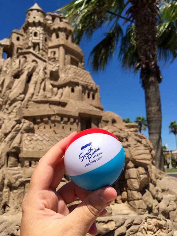 Elaborate sandcastle on South Padre Island